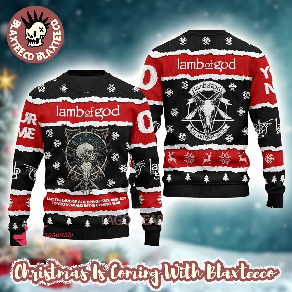 Lamb Of God May The Lamb Of God Bring Peace And Joy To You Now And In The Coming Year Ugly Christmas Sweater Lamb Of God May The Lamb Of God Bring Peace And Joy To You Now And In The Coming Year Ugly Christmas Sweater