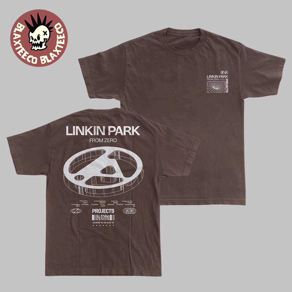 Linkin Park Brooklyn Projects 2025 Logo Brown T-Shirt Linkin Park Brooklyn Projects 2025 Logo Brown T-Shirt