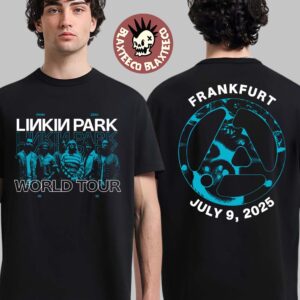 Linkin Park Frankfurt Germany 2025 Night 2 Exclusive Merch Tee At Deutsche Bank Park Official From Zero World Tour July 9 2025 T-Shirt