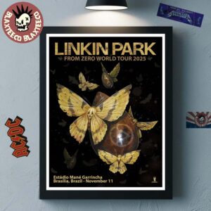 Linkin Park From Zero World Tour 2025 Brasilia Brazil Poster At Estadio Mane Garrincha On November 11 2025 Home Decor Poster Canvas