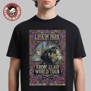 Linkin Park From Zero World Tour 2025 Buenos Aires Argentina Merch At Parque De La Ciudad On October 31 2025 Meteora Inspired Art T-Shirt