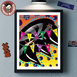 Linkin Park From Zero World Tour 2025 Buenos Aires Argentina Poster At Parque De La Ciudad On October 31 2025 Home Decor Poster Canvas