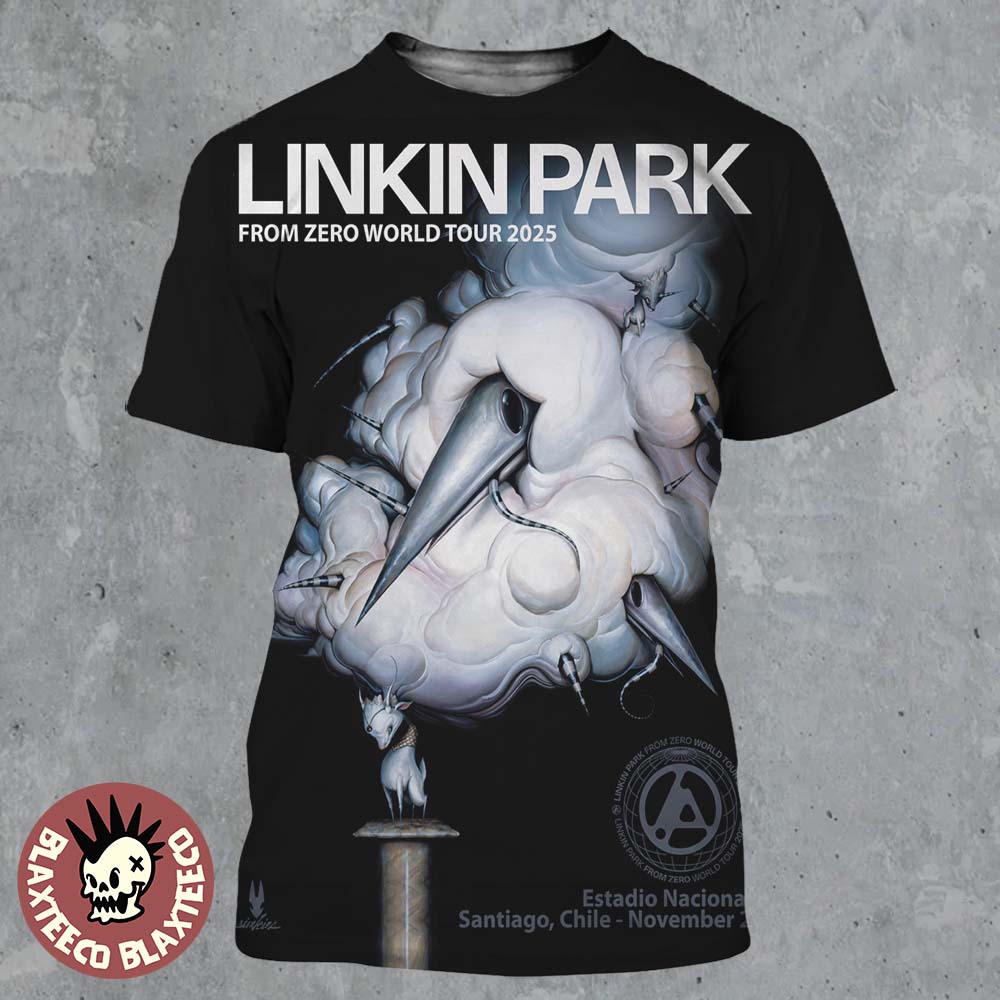 Linkin Park From Zero World Tour 2025 Santiago Chile Poster At Estadio National On November 2 2025 All Over Print Shirt Linkin Park From Zero World Tour 2025 Santiago Chile Poster At Estadio National On November 2 2025 All Over Print Shirt