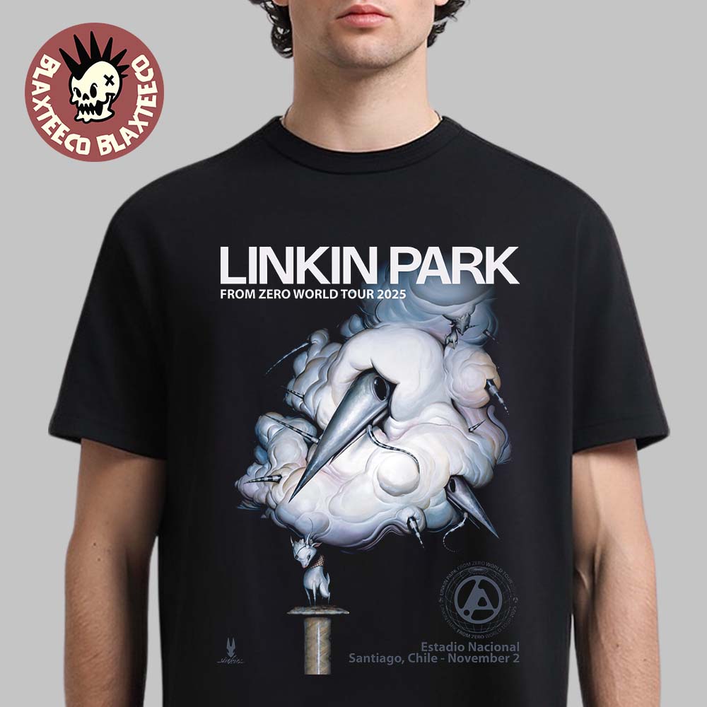 Linkin Park From Zero World Tour 2025 Santiago Chile Poster At Estadio National On November 2 2025 T-Shirt Linkin Park From Zero World Tour 2025 Santiago Chile Poster At Estadio National On November 2 2025 T-Shirt