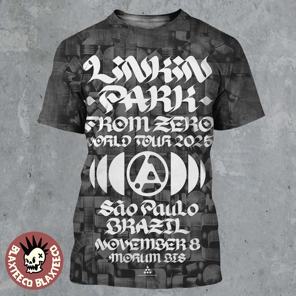 Linkin Park From Zero World Tour 2025 Sao Paulo Brazil Night 1 Poster At MorumBis On November 8 2025 All Over Print Shirt Linkin Park From Zero World Tour 2025 Sao Paulo Brazil Night 1 Poster At MorumBis On November 8 2025 All Over Print Shirt