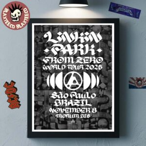 Linkin Park From Zero World Tour 2025 Sao Paulo Brazil Night 1 Poster At MorumBis On November 8 2025 Home Decor Poster Canvas