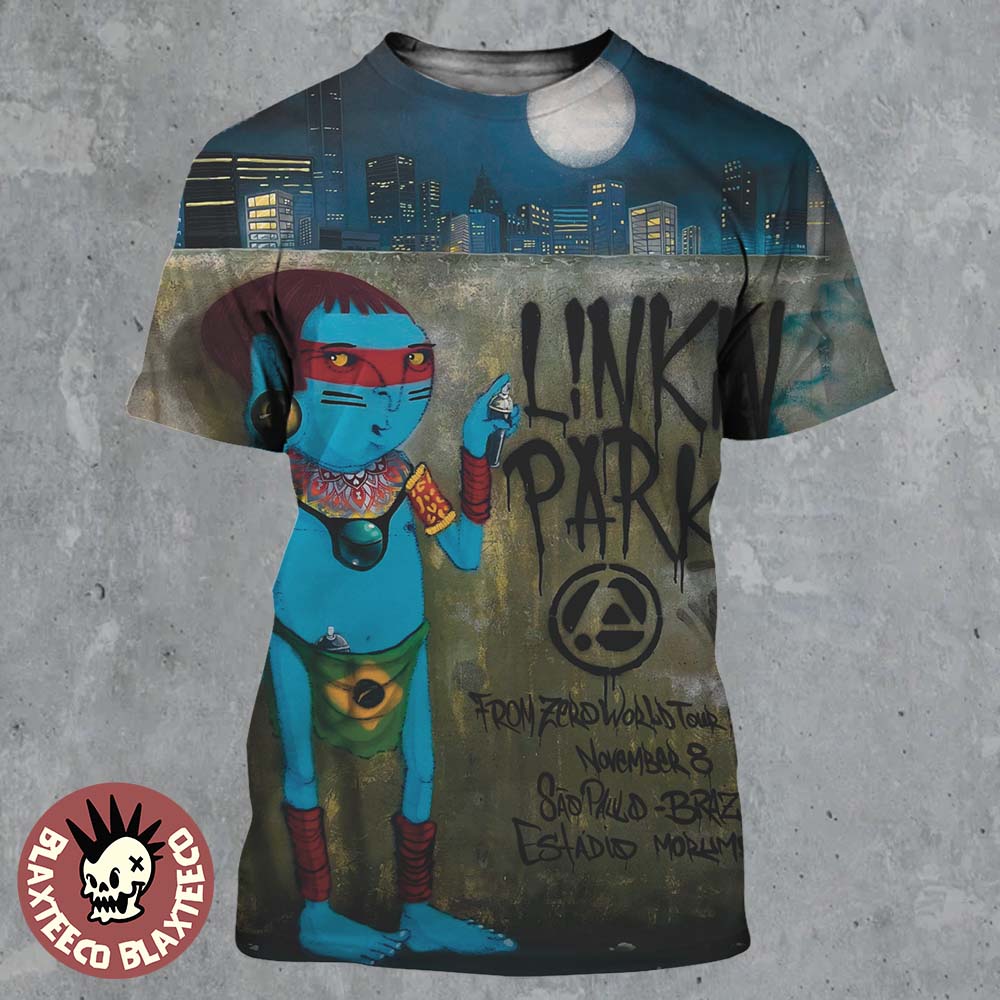 Linkin Park From Zero World Tour 2025 Sao Paulo Brazil Night 2 Poster At MorumBis On November 9 2025 All Over Print Shirt Linkin Park From Zero World Tour 2025 Sao Paulo Brazil Night 2 Poster At MorumBis On November 9 2025 All Over Print Shirt