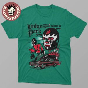 Linkin Park Mexico DF 2025 Venue Poster At Domingo On November 16 2025 Lucha Libre Art T-Shirt