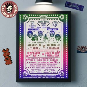 Linkin Park Noche From Zero 2025 At CMLL Lucha Libre At Arena Mexico CDMX Team Linkin Vs Team Park On November 14 2025 Home Decor Poster Canvas