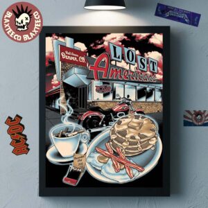 Machine Gun Kelly MGK Lost Americana Tour 2025 Poster For Denver Colorado At Ball Arena On November 23 2025 Decor Poster Canvas