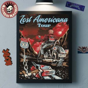 Machine Gun Kelly MGK Lost Americana Tour 2025 Poster For Denver Colorado At Ball Arena On November 23 2025 Second Version Decor Poster Canvas