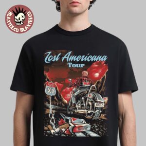Machine Gun Kelly MGK Lost Americana Tour 2025 Poster For Denver Colorado At Ball Arena On November 23 2025 Second Version T-Shirt