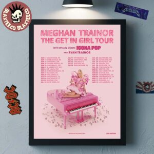 Meghan Trainor The Get In Girl Tour 2026 North America City Dates Home Decor Poster Canvas