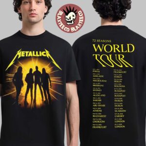 Metallica 72 Seasons World Tour 2025 2026 M72 Album Cover With Dates Back Two Sided T-Shirt