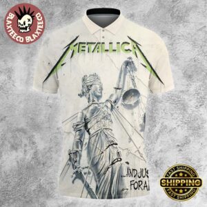 Metallica And Justice For All Album Cover Polo Shirt