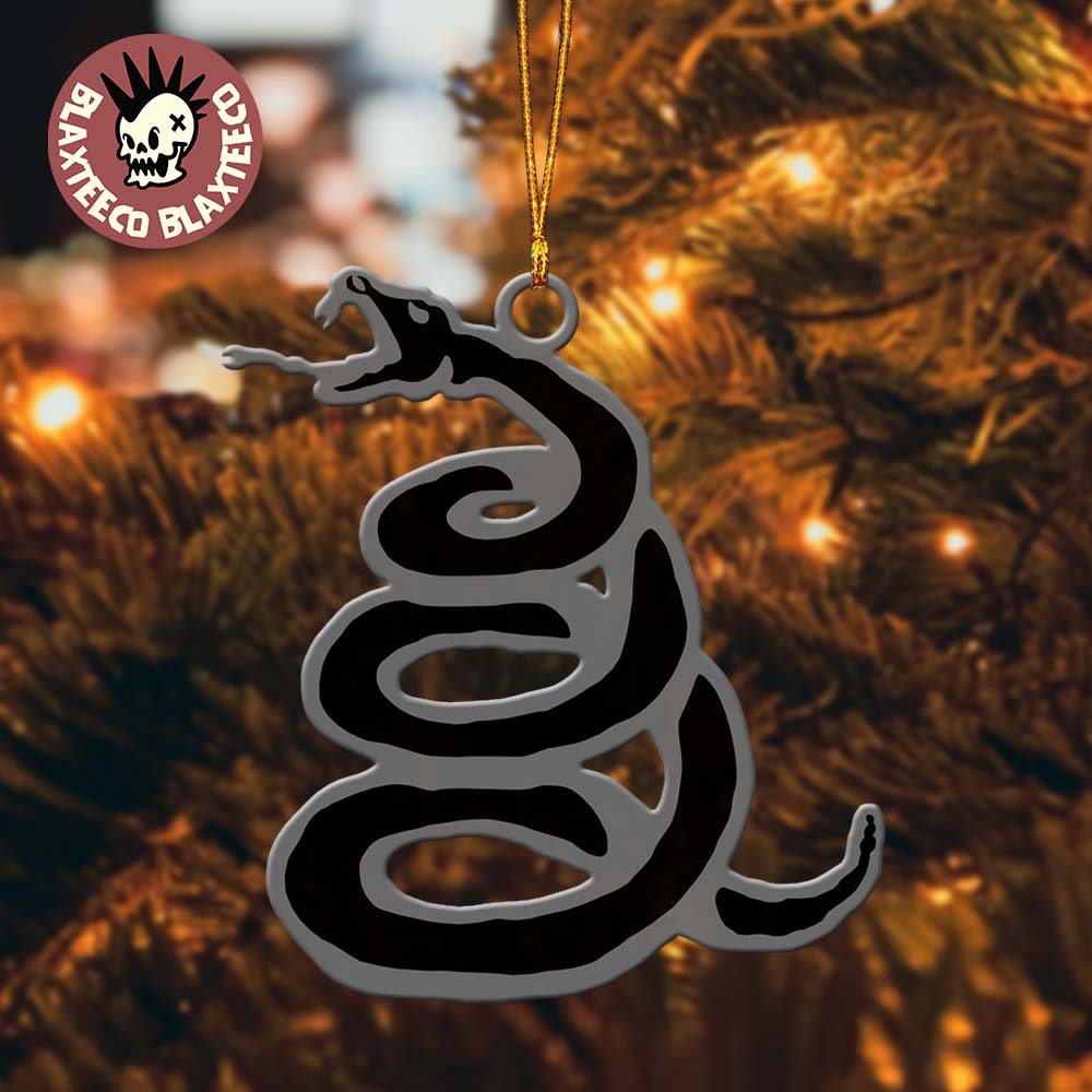Metallica Black Album Signature Snake Holiday Christmas Decorations Ornament Metallica Black Album Signature Snake Holiday Christmas Decorations Ornament