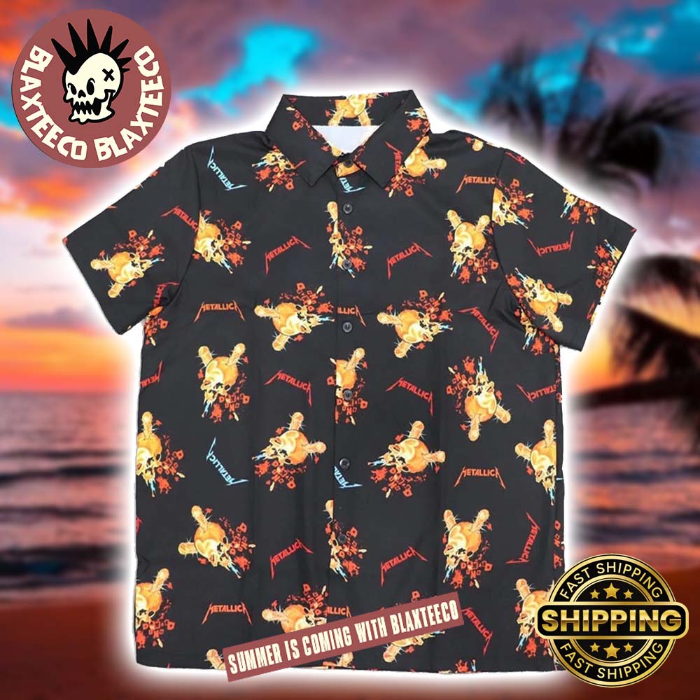 Metallica Damage Inc Skull Logo Gift For Fans Summer 2025 Hawaiian Shirt Metallica Damage Inc Skull Logo Gift For Fans Summer 2025 Hawaiian Shirt