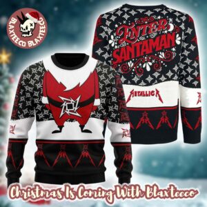 Metallica Enter Santaman Snow Ninja Star Pattern Ugly Christmas Sweater Gift For Fans 2025