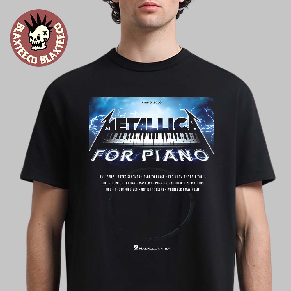 Metallica For Piano Solo Book Cover T-Shirt Metallica For Piano Solo Book Cover T-Shirt