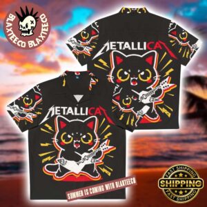 Metallica Funny Metallicat Rock N Roll Cat 2025 Summer Hawaiian Shirt