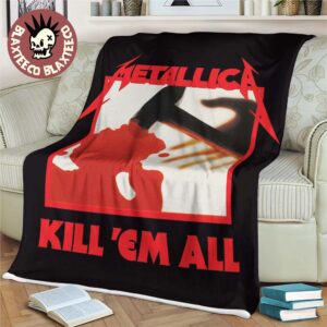 Metallica Kill Em All Album Cover Art Gift For Fans Fleece Blanket