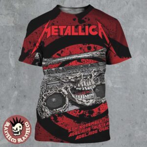 Metallica M72 Adelaide Australia 2025 Venue Poster At Adelaide Oval On November 5 2025 Skeleton Radio Boombox From Hell All Over Print Shirt
