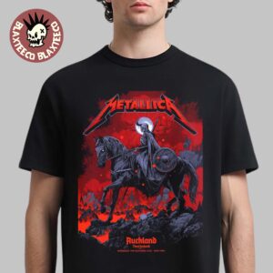 Metallica M72 Auckland New Zealand 2025 Pop Up Shop Poster Art By Ken Taylor At Eden Park On 19 November 2025 The Skeletal Horseman Art T-Shirt