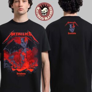 Metallica M72 Brisbane Australia 2025 Pop Up Shop Tee By Ken Taylor At Suncorp Stadium On 12 November 2025 Lilith Winged Demon Two Sided T-Shirt
