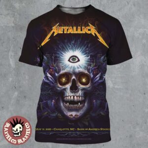 Metallica M72 Charlotte 2025 Venue Poster In Charlotte North Carolina At Bank Of America Stadium On May 31 2025 All Over Print Shirt