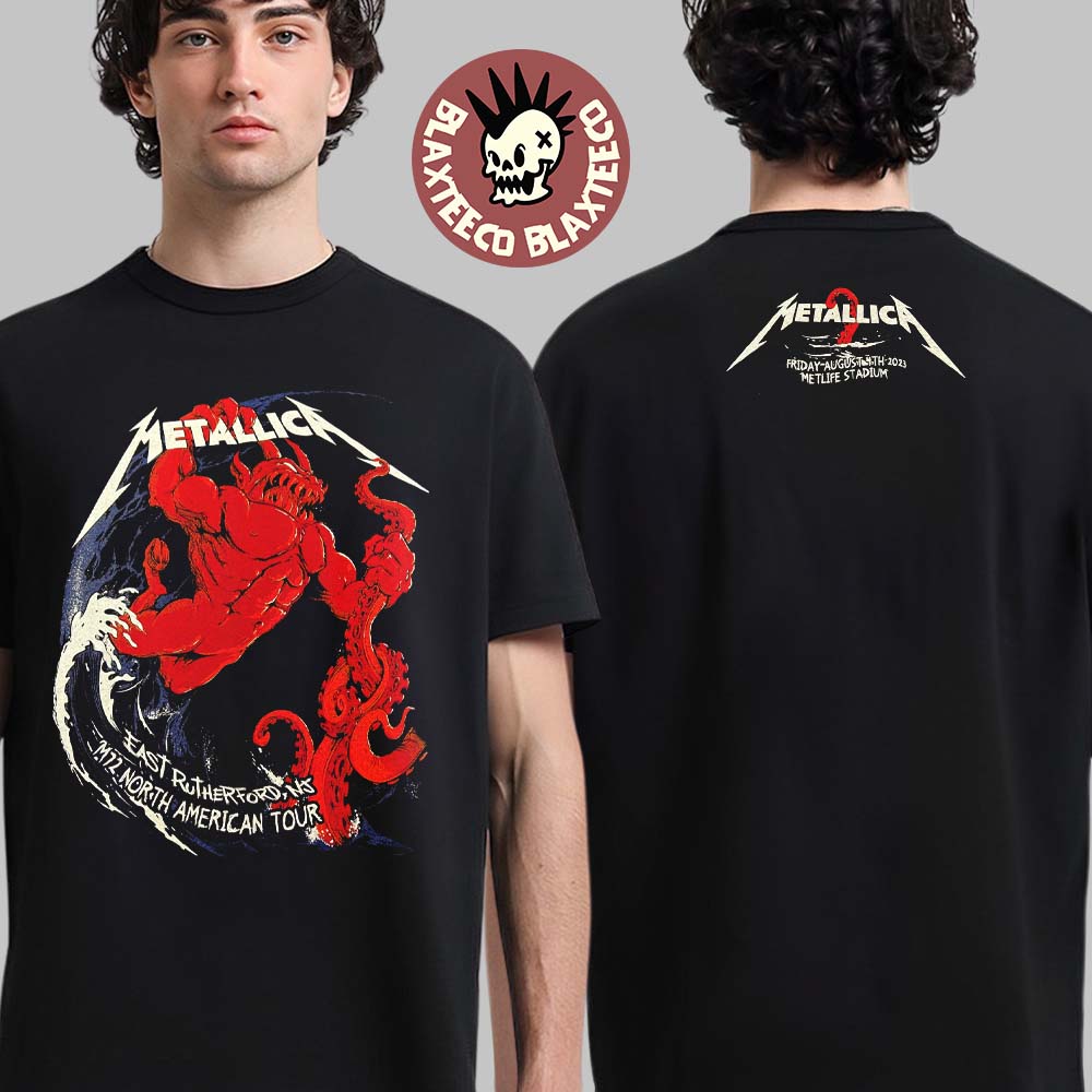 Metallica M72 East Rutherford New Jersey Tee Night 1 M72 North American Tour 2023 At Met Life Stadium On August 4 Two Sides Unisex T-Shirt