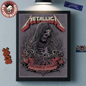 Metallica M72 Landover 2025 Venue Poster In Landover Maryland At Northwest Stadium On May 28 2025 The Chained Skeleton Art Home Decor Poster Canvas