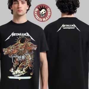 Metallica M72 Los Angeles California Night 2 Merch Tee At SoFi Stadium M72 North American Tour On August 27 2023 The Wolf Art Two Sides Unisex T-Shirt