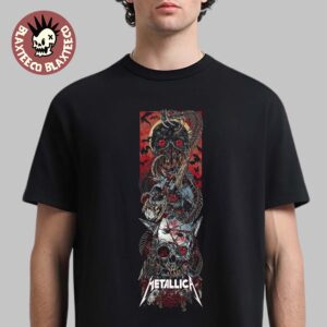 Metallica M72 Melbourne Australia 2025 Venue Poster At Marvel Stadium On November 8 2025 Skeletal Snake And Skulls T-Shirt