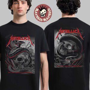 Metallica M72 Nashville 2025 Night 1 And 2 Venue Combined Posters At Nissan Stadium Nashville Tennessee On May 1 And 3 2025 North American Tour Two Sided Print T-Shirt