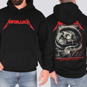 Metallica M72 Nashville 2025 Night 2 Venue Merch Hoodie In Nashville TN At Nissan Stadium On May 3 2025 M72 North American Tour Two Sided Hoodie