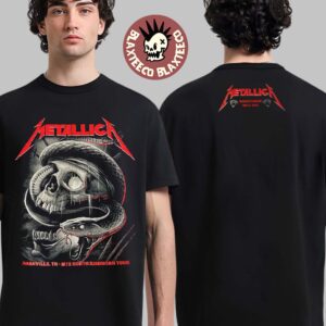 Metallica M72 Nashville 2025 Night 2 Venue Merch Tee At Nissan Stadium Nashville Tennessee On May 3 2025 M72 North American Tour Two Sided Unisex T-Shirt