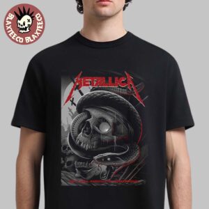 Metallica M72 Nashville 2025 Night 2 Venue Poster At Nissan Stadium Nashville Tennessee On May 3 2025 North American Tour Essentials T-Shirt