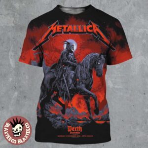 Metallica M72 Perth 2025 Pop Up Shop Poster In Australia At Optus Stadium On 1st November 2025 The Skeleton Knight All Over Print Shirt