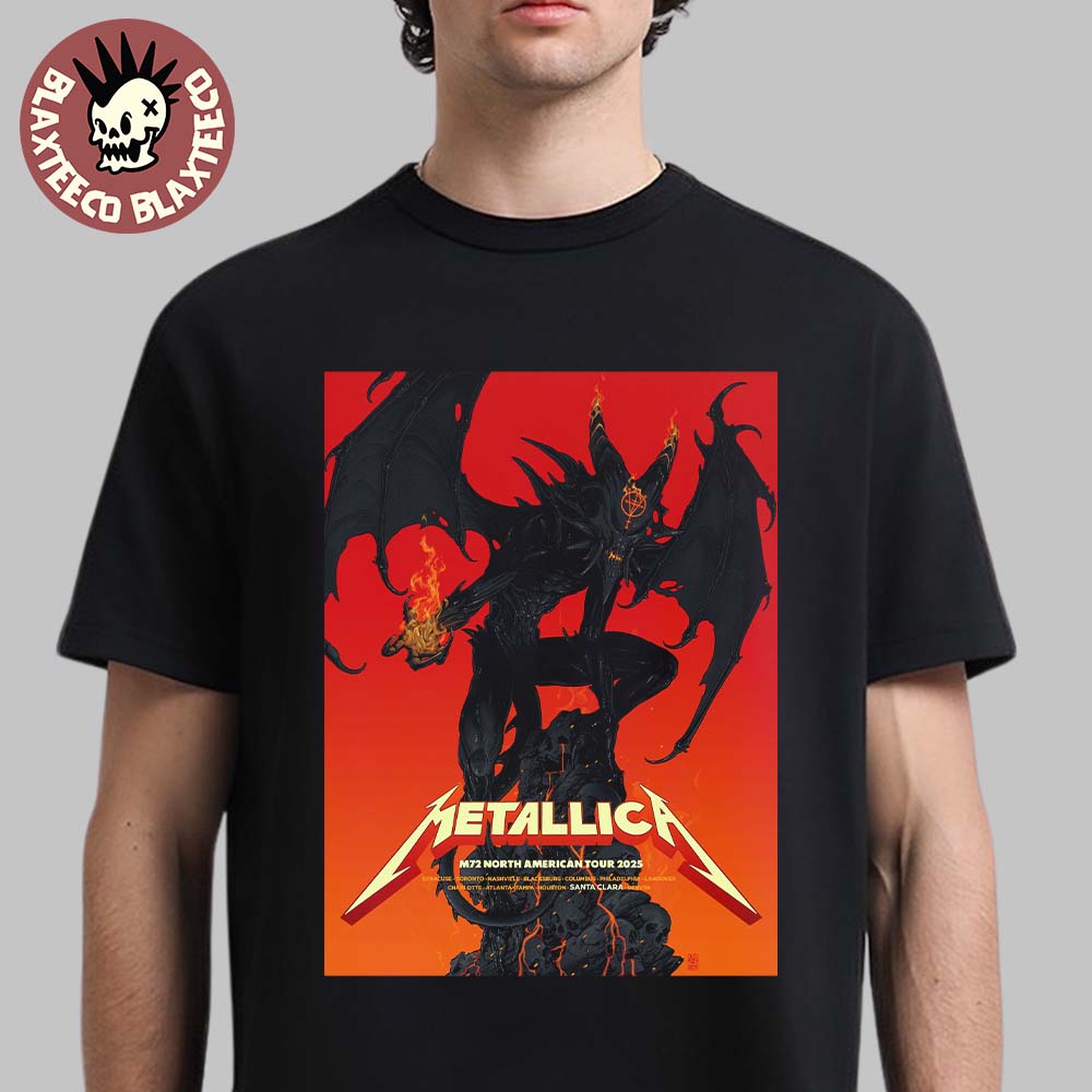 Metallica M72 Santa Clara 2025 Pop Up Shop Poster In Santa Clara California At Levi's Stadium On June 20 And 22 2025 Essentials T-Shirt