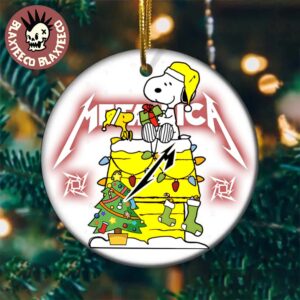 Metallica M72 Seasons Peanuts Snoopy and Woodstock Holiday Christmas Tree Decorations Ceramic Ornament