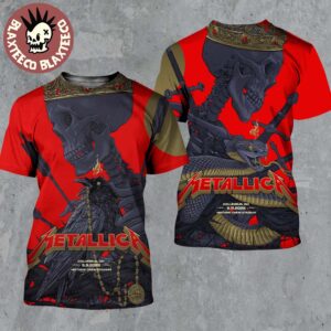 Metallica M72 Sonic Temple 2025 Night 1 And 2 Combined Venue Poster In Columbus Ohio At Historic Crew Stadium On May 9 And 11 2025 Two Sided All Over Print Shirt