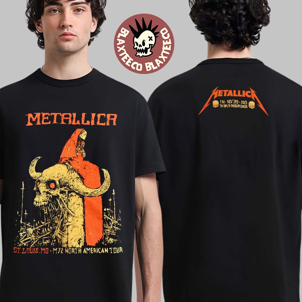 Metallica M72 St Louis MO Night 1 Merch Tee M72 North American Tour On November 3 2023 Two Sides Unisex T-Shirt