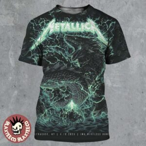 Metallica M72 Syracuse New York Poster At JMA Wireless Dome On April 19 2025 Met On Tour Thunder Sea Dragon Artwork All Over Print Shirt