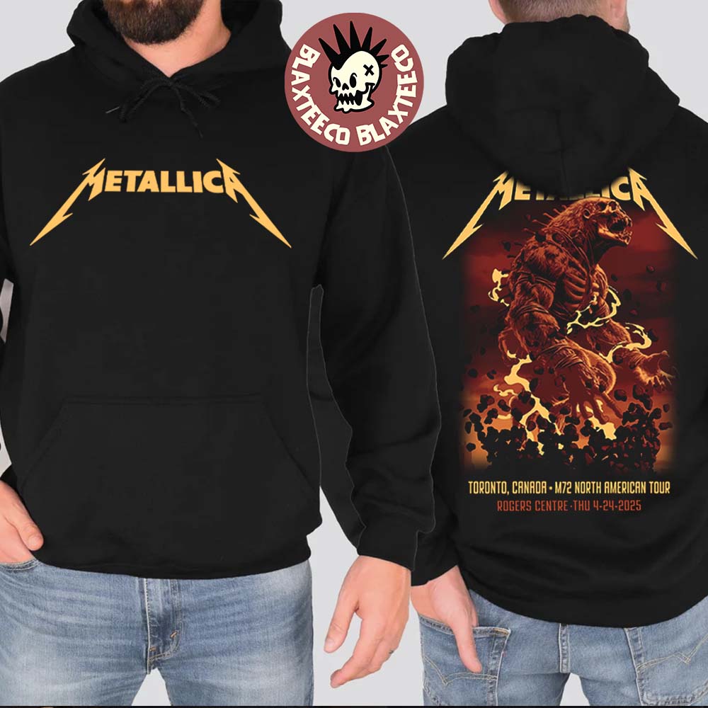 Metallica M72 Toronto Canada Night 1 Venue Merch Hoodie At Rogers Centre On April 24 2025 M72 North American Tour Two Sides Essentials Hoodie Metallica M72 Toronto Canada Night 1 Venue Merch Hoodie At Rogers Centre On April 24 2025 M72 North American Tour Two Sides Essentials Hoodie