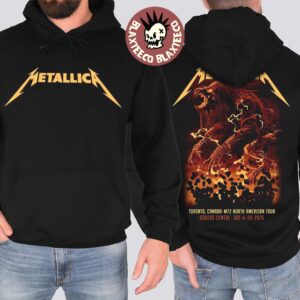 Metallica M72 Toronto Canada Night 2 Venue Merch Hoodie At Rogers Centre On April 26 2025 M72 North American Tour Two Sides Unisex Hoodie