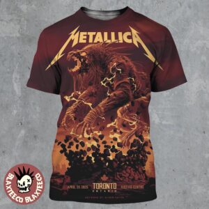 Metallica M72 Toronto Canada Night 2 Venue Poster At Rogers Centre On April 24 2025 M72 North American Tour The Titan Art All Over Print Shirt