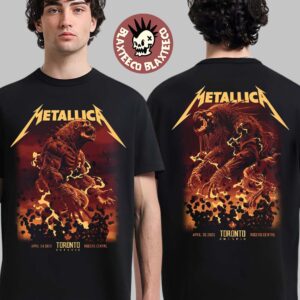 Metallica M72 Toronto Canada Venue Full Shows Combined Poster At Rogers Centre On April 24 And 26 2025 M72 North American Tour The Titan War Art Two Sided Print T-Shirt