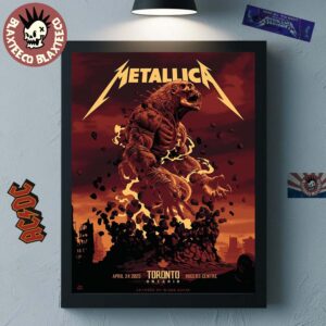 Metallica M72 Toronto Ontario Night 1 Poster At Rogers Centre Canada On April 24 2025 Met On Tour The Titan Artwork Home Decor Poster Canvas