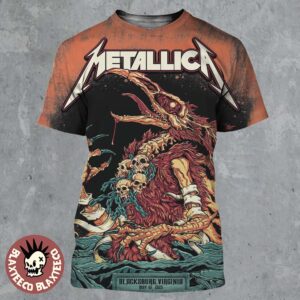 Metallica M72 Virginia Tech 2025 Pop Up Shop Poster For Blacksburg Virginia In United States Lane Stadium On May 7 2025 All Over Print Shirt