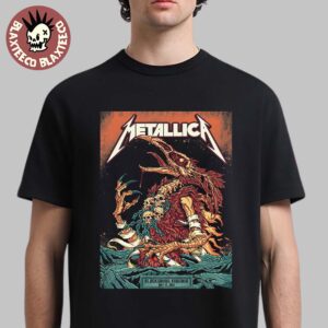 Metallica M72 Virginia Tech 2025 Pop Up Shop Poster For Blacksburg Virginia In United States Lane Stadium On May 7 2025 Essentials T-Shirt